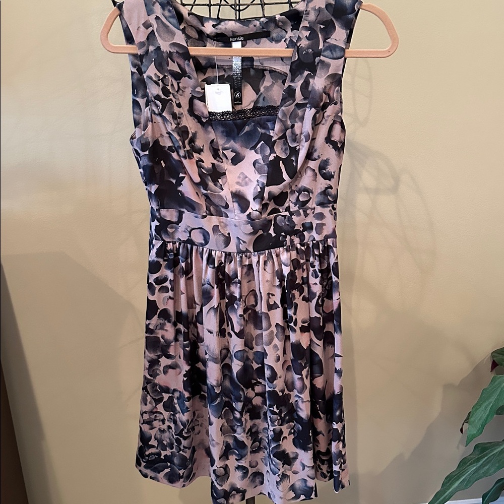 Kenzie Pink and Black Patterned Dress